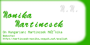monika martincsek business card